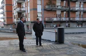 Il sindaco Marini e l'assessore Muroni al parcheggio Pietrare