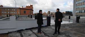 Il sindaco Marini e l'assessore Muroni al parcheggio Pietrare