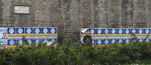 Le plance elettorali sparse per Viterbo