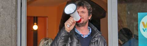 Filippo Rossi inaugura la sede di Viva Viterbo