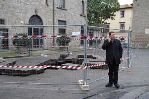 Il sindaco Marini a piazza del Gesù