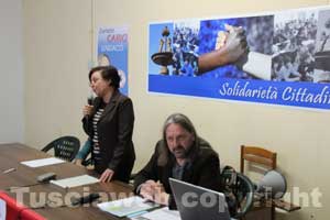 Raffaella Valeri all'incontro di Solidarietà Cittadina