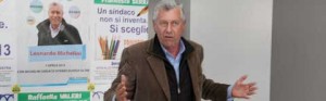 Leonardo Michelini nella sede del comitato