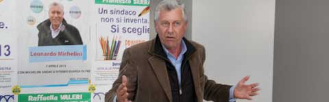 Leonardo Michelini nella sede del comitato