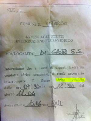 L'avviso di Talete