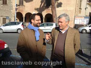 Il segretario del Pd Andrea Egidi e Leonardo Michelini