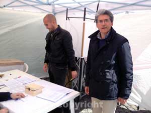 Il consigliere Maurizio Tofani ai seggi
