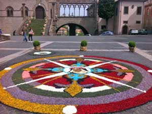 L'immagine di Santa Rosa realizzata a piazza San Lorenzo 