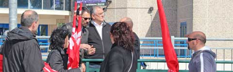 Lo sciopero davanti all'Ipercoop