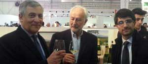 Antonio Tajani e Daniele Sabatini allo stand Mottura di Vinitaly