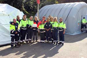 I volontari della Protezione civile 