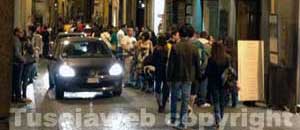 Traffico nel centro storico di Viterbo