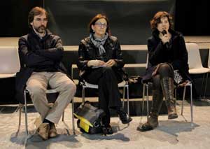  Simone Petrangeli, sindaco di Rieti e Cecilia D’Elia componente della presidenza nazionale di Sel e Raffaella Valeri