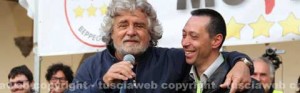 Grillo con il candidato sindaco Gianluca De Dominicis