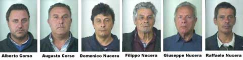 I sei uomini arrestati nella Tuscia