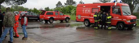 Intervento dei Vigili del fuoco