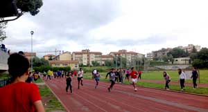 Un momento della gara 