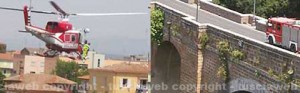 Ponte Clementino  Intervento dei vigili del fuoco