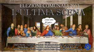 Ultima cena candidati sindaco elezioni 2013 