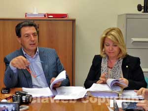 Il sindaco Giulio Marini e l'assessore Maria Antonietta Russo