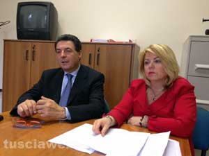 Il sindaco Giulio Marini e l'assessore Maria Antonietta Russo