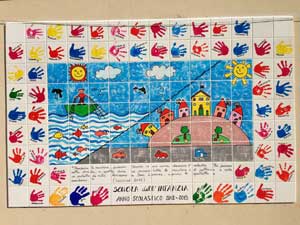 I murales realizzato dai bambini