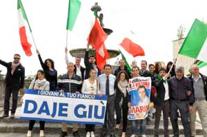 I giovani del Pdl in piazza per Giulio Marini