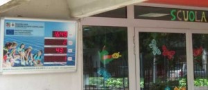 Il display dell'impianto fotovoltaico alla Collodi