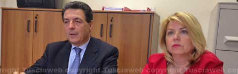 Il sindaco Giulio Marini e l'assessore Maria Antonietta Russo