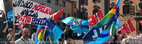 La protesta dei dipendenti Esattori