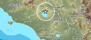 Un'immagine dell'epicentro del terremoto