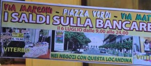 I saldi sulla bancarella