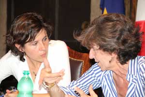 Le assessore Raffaella Valeri e Raffaela Saraconi
