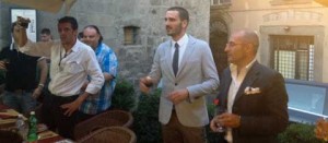 Leonardo Bonucci a piazza del Gesù