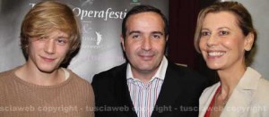 Giordano Franchetti, il maestro Stefano Vignati e Daniela Poggi