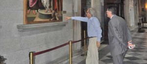 Vittorio Sgarbi con Giacomo Barelli dl duomo