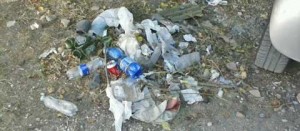 L'immondizia a Villa Lante