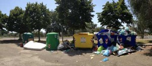 I secchioni nel quartiere Santa Barbara