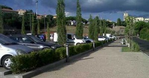 Il parcheggio a Valle Faul