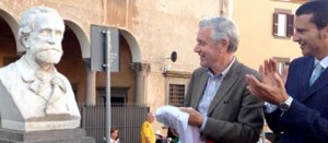 Michelini Fraticelli scoprono il busto di Giuseppe Verdi restaurato