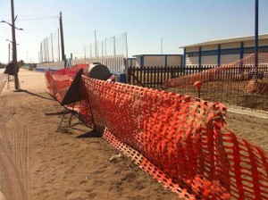I lavori sul lido di Tarquinia