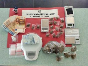 Il materiale sequestrato dai carabinieri