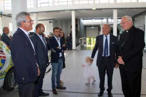 La visita del vescovo Fumagalli all'istituto di vigilanza della Provincia di Viterbo