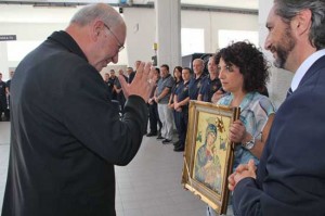 La visita del vescovo Fumagalli all'istituto di vigilanza della Provincia di Viterbo