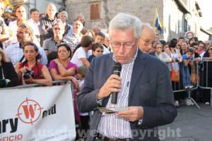 Il sindaco Michelini al palio delle botti
