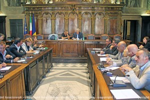 L'incontro nella sala del consiglio