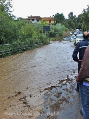 Via Carbognano allagata a Fabrica di Roma