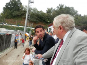 Il presidente Vincenzo Camilli con il padre Piero in tribuna