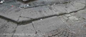 Piazza delle erbe l'area sprofondata