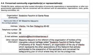 Una parte del documento Unesco